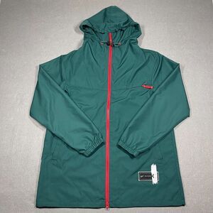 Nike KD Jacket Men Medium Green Lightweight Windbreaker Hood Full Zip Activewear